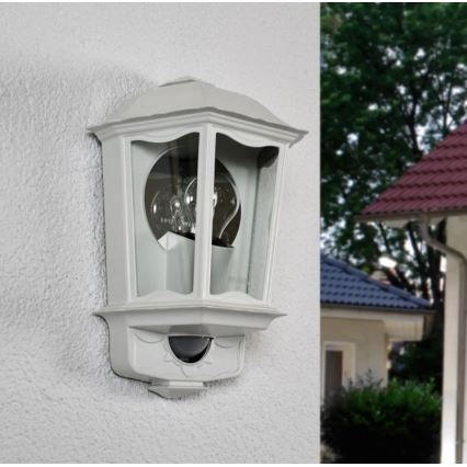 Steinel 644512 - Iluminação de parede exterior com sensor L 190 S 1xE27/100W/230V IP44