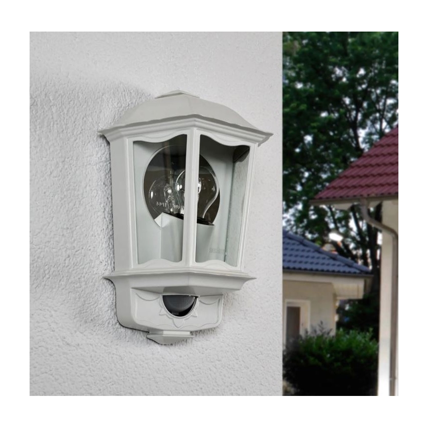 Steinel 644512 - Iluminação de parede exterior com sensor L 190 S 1xE27/100W/230V IP44