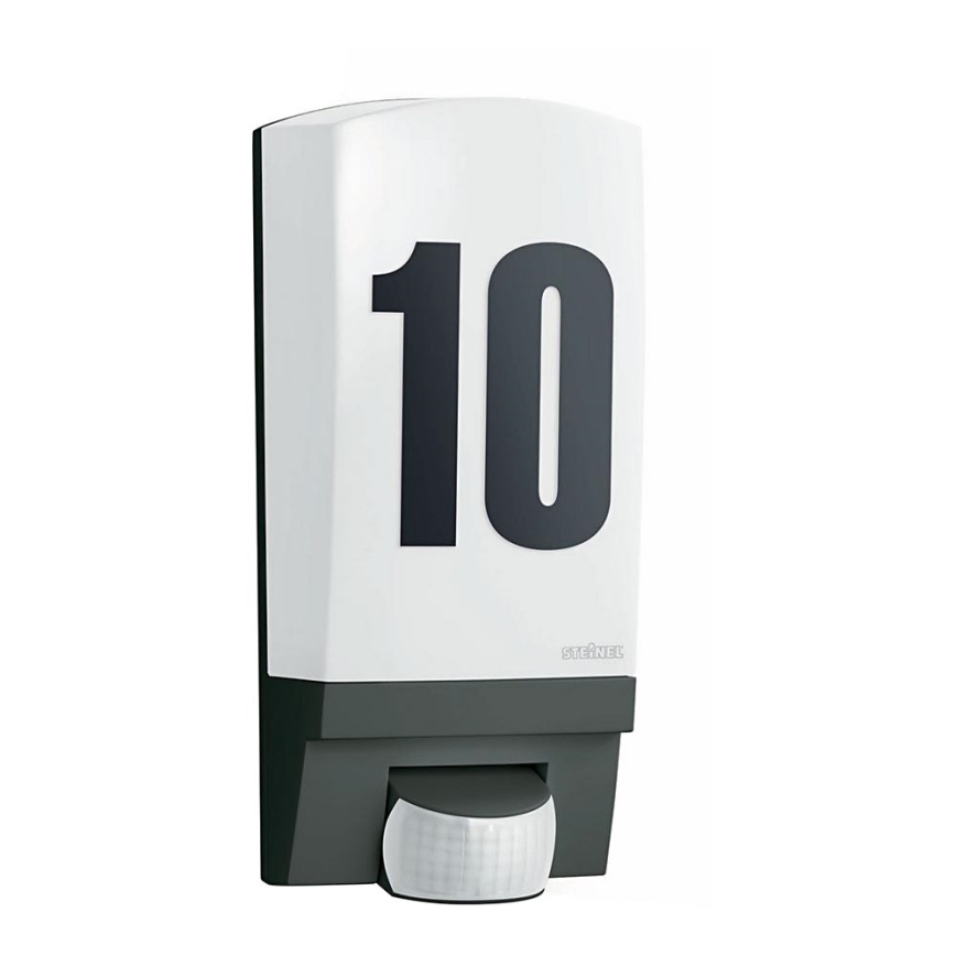 STEINEL 650612 - L1 Candeeiro exterior com sensor preto/branco IP44