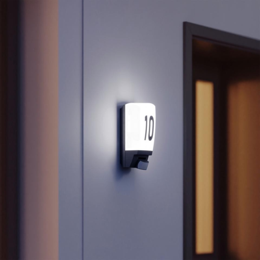 STEINEL 650612 - L1 Candeeiro exterior com sensor preto/branco IP44