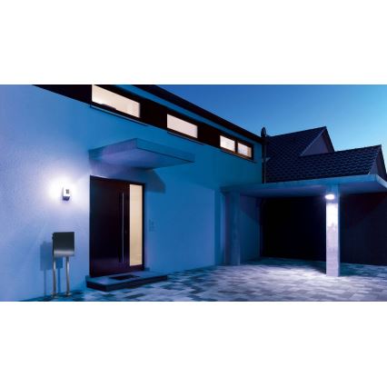 STEINEL 650612 - L1 Candeeiro exterior com sensor preto/branco IP44