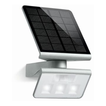 STEINEL 671013 - Projetor solar LED-Foco com sensor XSolar L-S 1,2W/LED prata