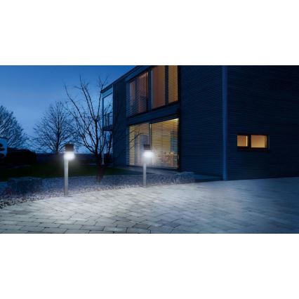 STEINEL 671211 - Foco solar LED com sensor XSolar GL-S 0,5W/LED prateado IP44