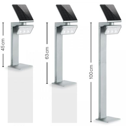 STEINEL 671211 - Solar sensor Holofote LED XSolar GL-S 0,5W/LED prateado IP44 2500 mAh