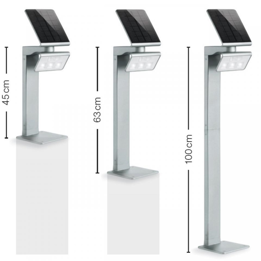 STEINEL 671211 - Solar sensor Holofote LED XSolar GL-S 0,5W/LED prateado IP44 2500 mAh