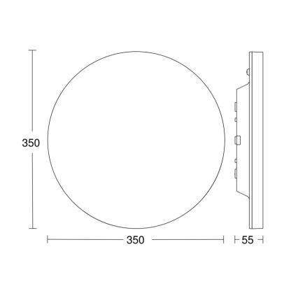 Steinel - Iluminação de teto LED com regulação com sensor RSPROR20BASIC 15,3W/230V IP40 4000K