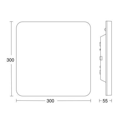 Steinel - Iluminação de teto LED com regulação com sensor RSPROR20BASICQ 15,3W/230V IP40 4000K