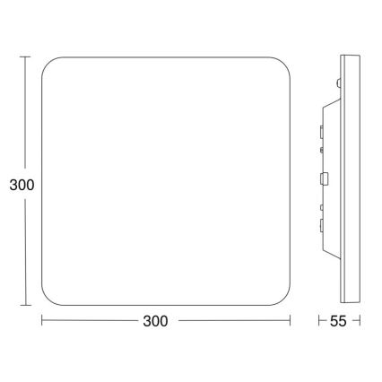 Steinel 067731- Iluminação de teto LED com regulação com sensor RS PRO R20 PLUS 15,86W/230V IP40 4000K
