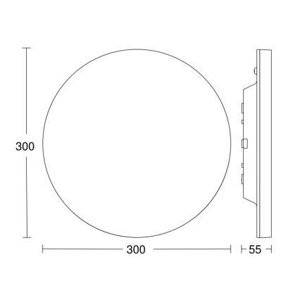 Steinel 067809 - Iluminação de teto LED com regulação e sensor RS PRO R10 BASIC SC LED/8,5W/230V 4000K IP40