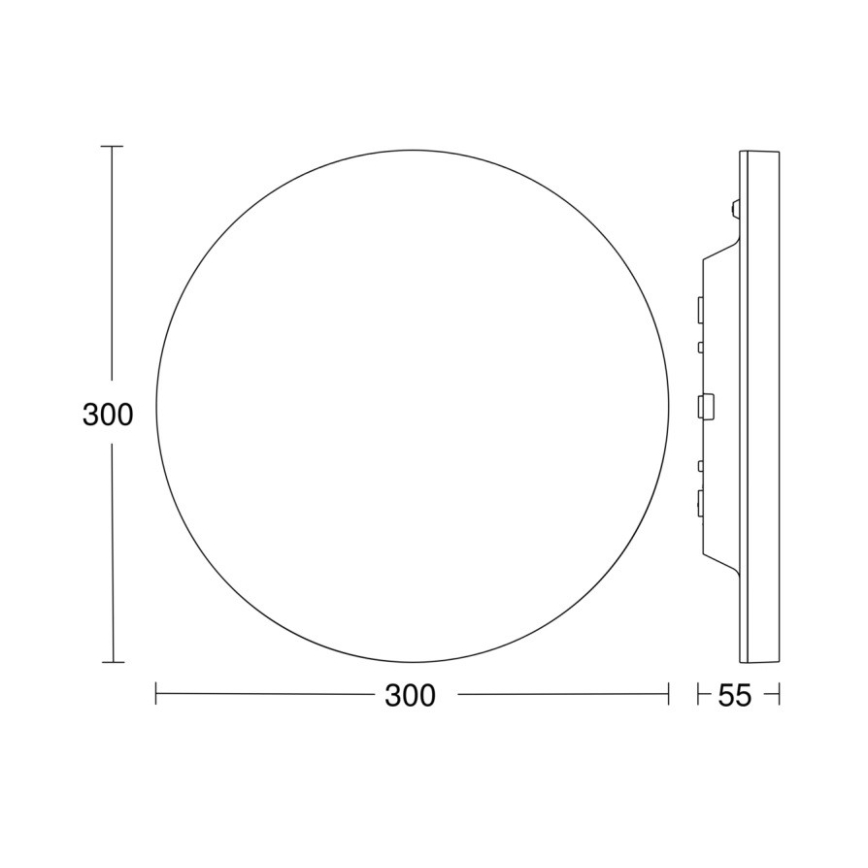 Steinel 067700 - Iluminação de teto LED com regulação e sensor RS PRO R10 PLUS SC 8,5W/230V IP40 4000K