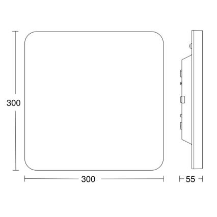 Steinel - Iluminação de teto LED com regulação e sensor RSPROR20BASICQ 15,3W/230V IP40 3000K
