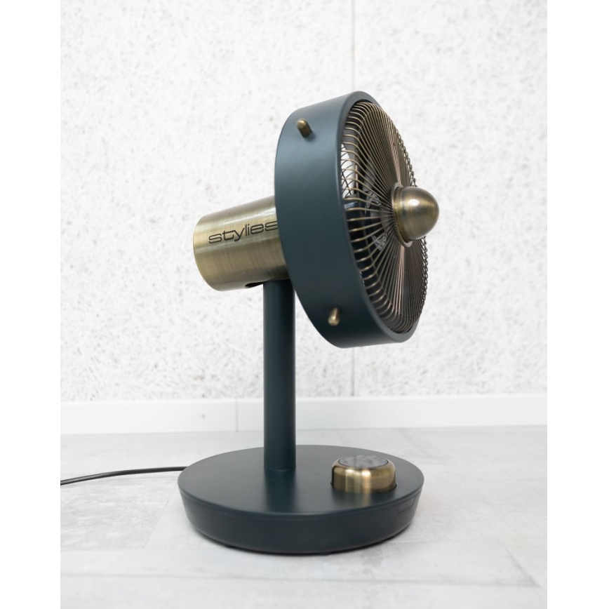 Stylies - Ventilador de mesa CEPHEUS 24W/230V preto