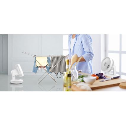 Stylies - Ventilador de mesa TARA 45W/230V branco