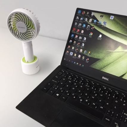 Stylies - Ventoinha portátil recarregável LACERTA 4W/5V 2500 mAh branca