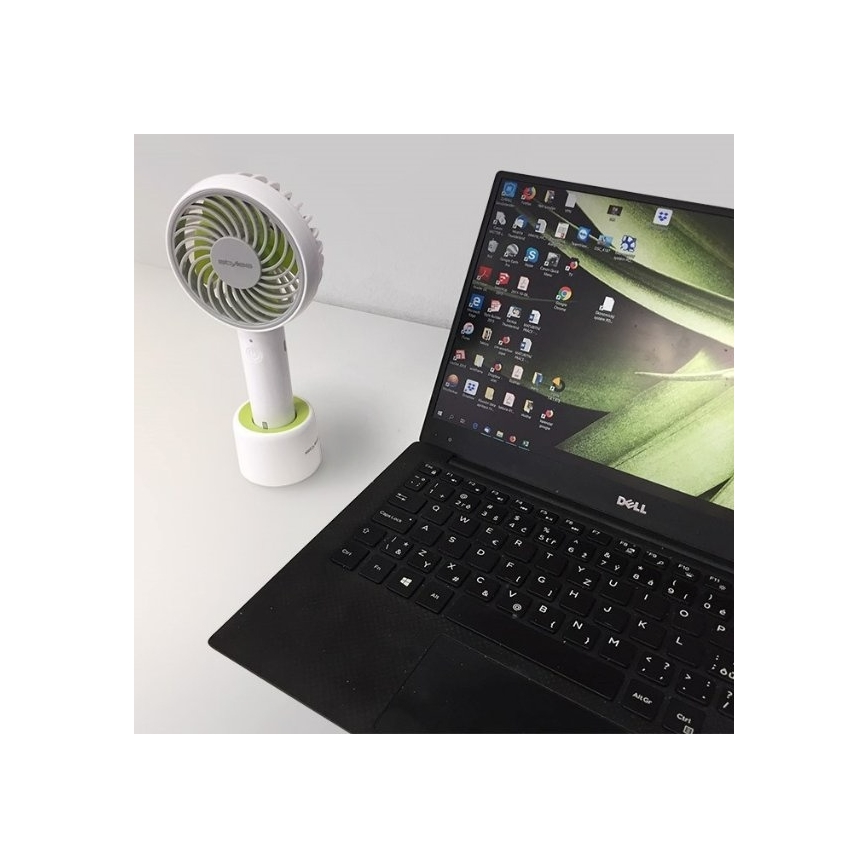 Stylies - Ventoinha portátil recarregável LACERTA 4W/5V 2500 mAh branca