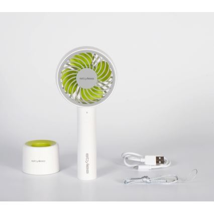 Stylies - Ventoinha portátil recarregável LACERTA 4W/5V 2500 mAh branca