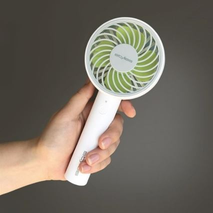 Stylies - Ventoinha portátil recarregável LACERTA 4W/5V 2500 mAh branca