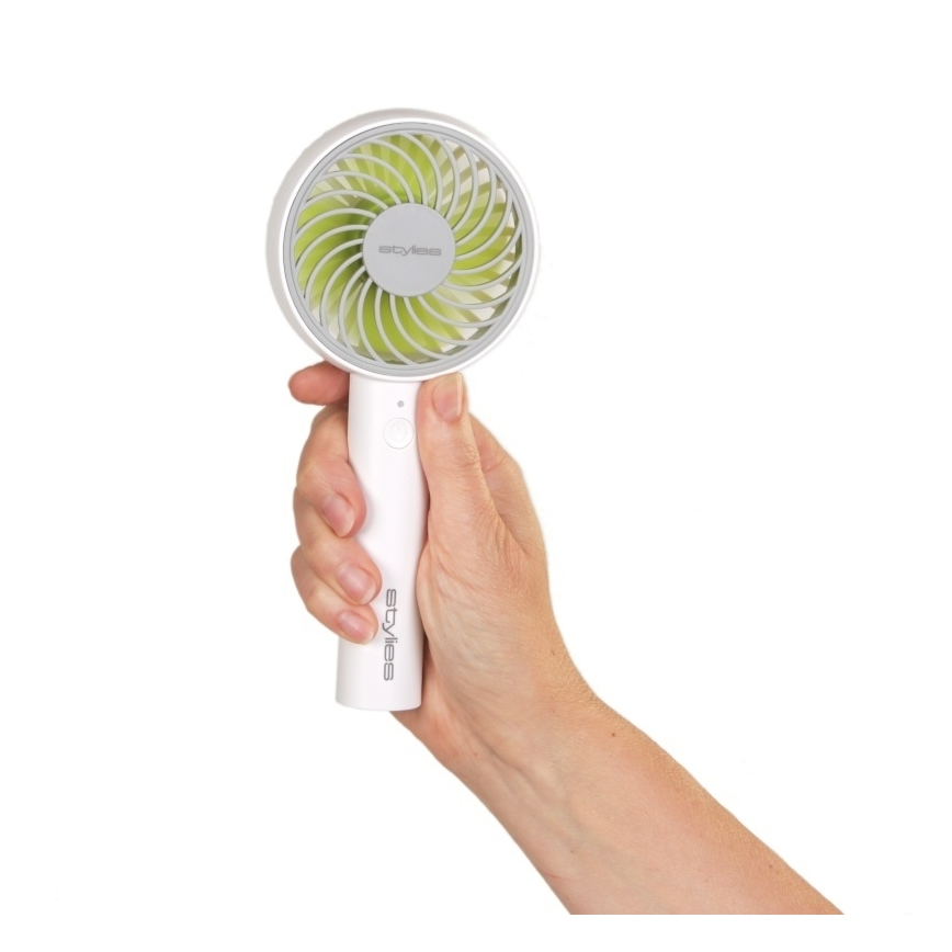 Stylies - Ventoinha portátil recarregável LACERTA 4W/5V 2500 mAh branca