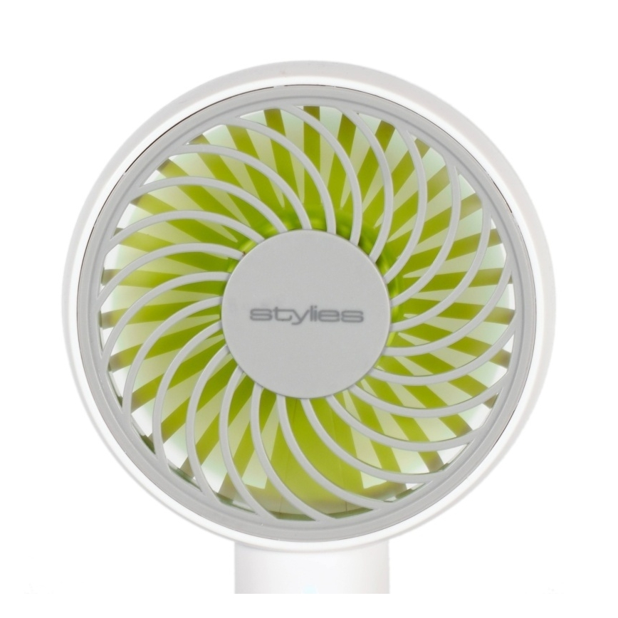 Stylies - Ventoinha portátil recarregável LACERTA 4W/5V 2500 mAh branca