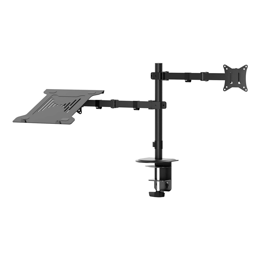 Suporte ajustável para monitor e portátil LEVANO preto