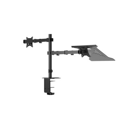 Suporte ajustável para monitor e portátil LEVANO preto