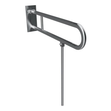 Suporte com pé de apoio 10x80 cm inox/prateado