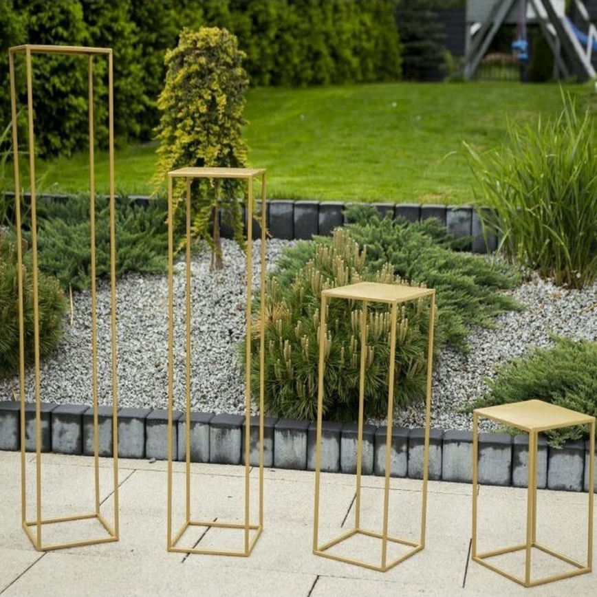 Suporte de flores 40x24 cm dourado