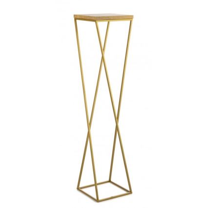 Suporte de flores LOFT 100x24 cm dourado/castanho