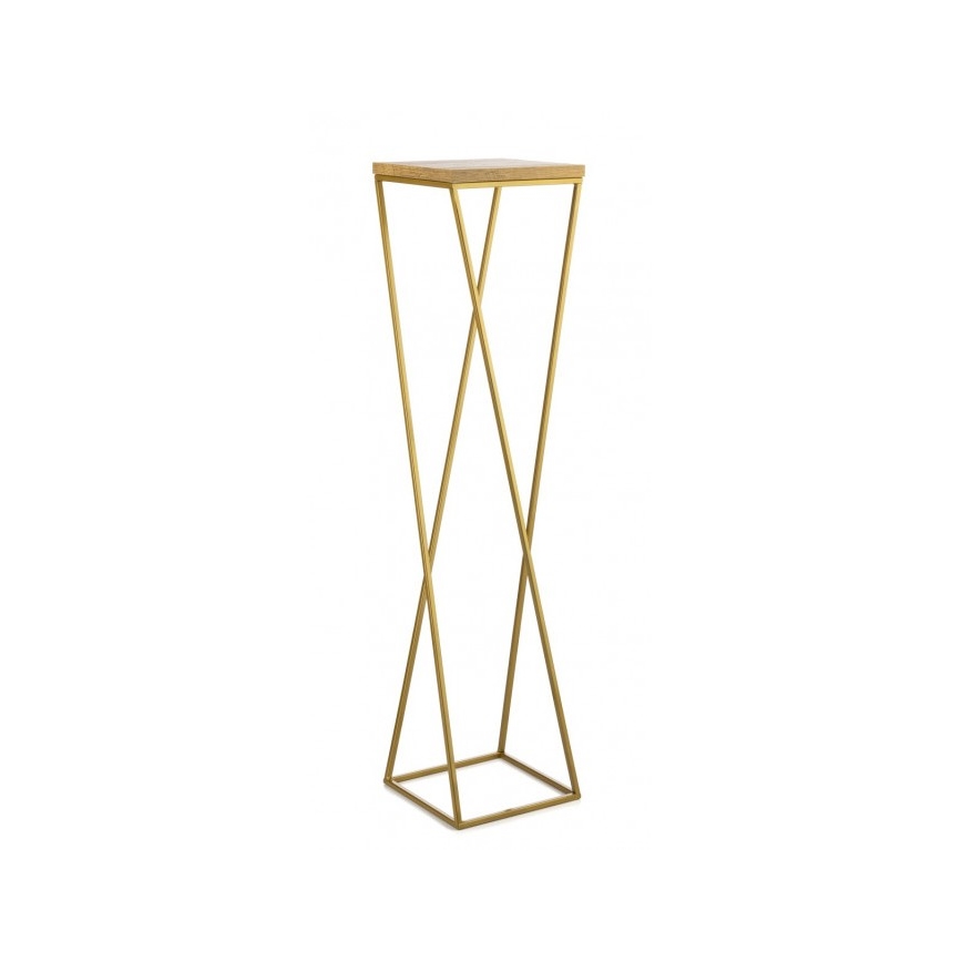 Suporte de flores LOFT 100x24 cm dourado/castanho