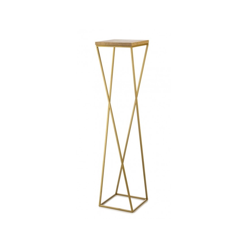 Suporte de flores LOFT 100x24 cm dourado/castanho