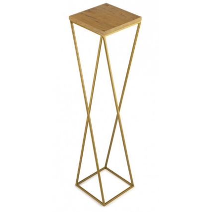 Suporte de flores LOFT 100x24 cm dourado/castanho