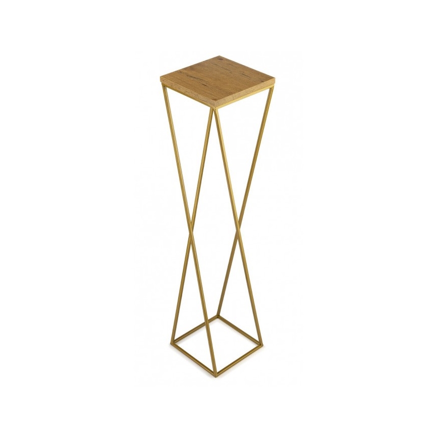 Suporte de flores LOFT 100x24 cm dourado/castanho