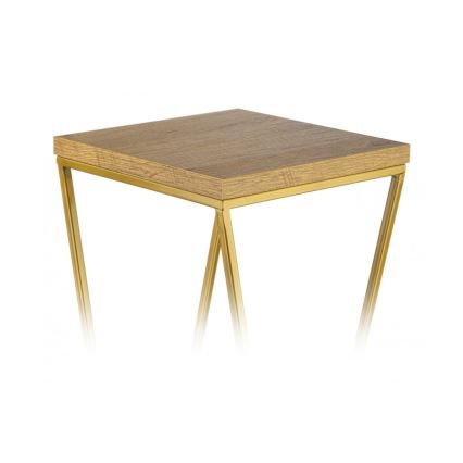 Suporte de flores LOFT 100x24 cm dourado/castanho