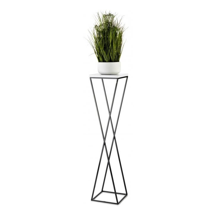 Suporte de flores LOFT 100x24 cm preto/branco