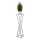 Suporte de flores LOFT 100x24 cm preto/branco