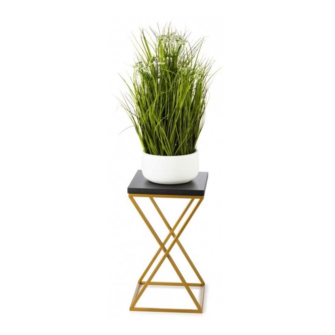 Suporte de flores LOFT 40x24 cm dourado/preto