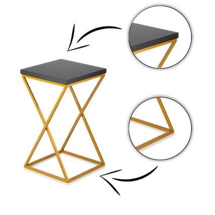 Suporte de flores LOFT 40x24 cm dourado/preto