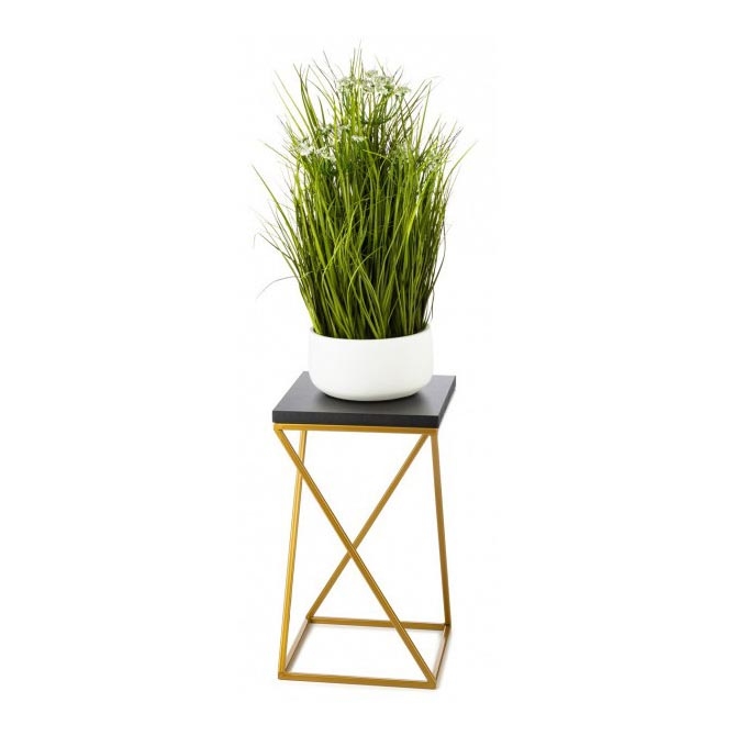 Suporte de flores LOFT 40x24 cm dourado/preto