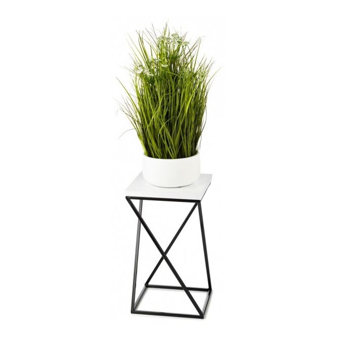 Suporte de flores LOFT 40x24 cm preto/branco