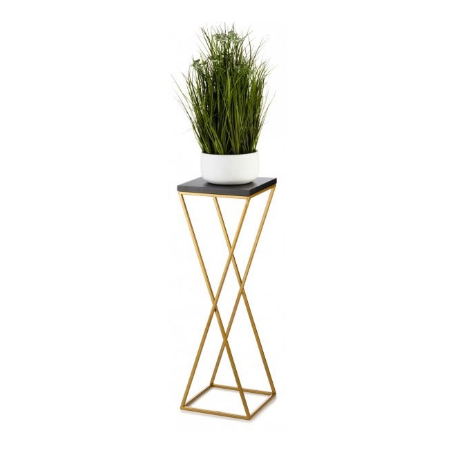 Suporte de flores LOFT 70x24 cm dourado/preto