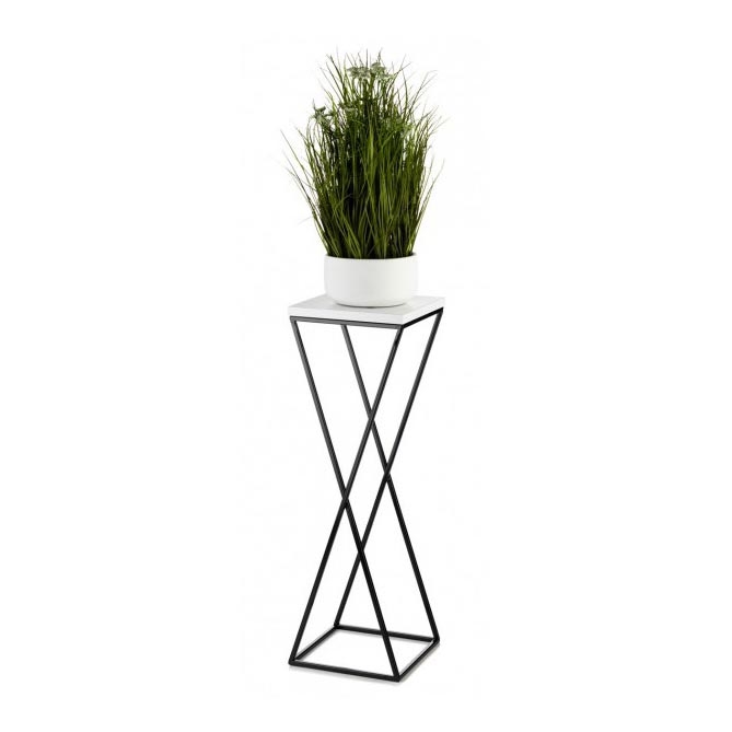 Suporte de flores LOFT 70x24 cm preto/branco