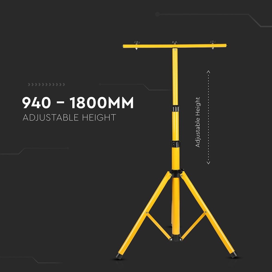 Suporte de foco 180 cm amarelo
