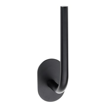 Suporte de papel 4,5x18 cm inox/preto