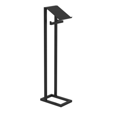 Suporte de papel higiénico 71x20 cm preto