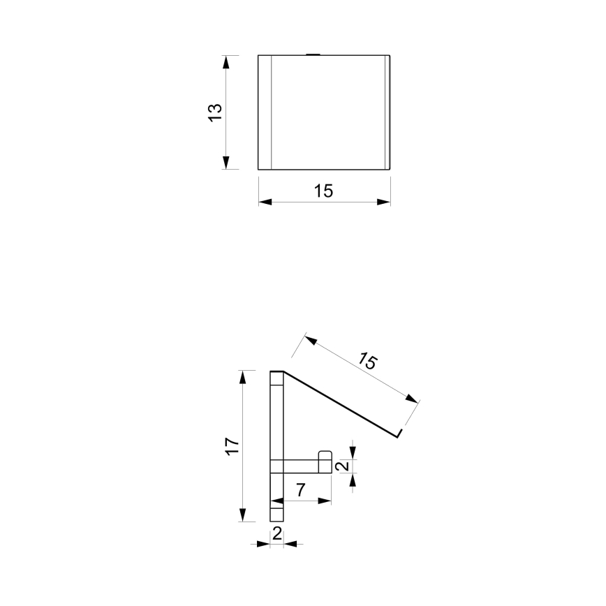 Suporte de parede para papel higiénico 17x15 cm branco