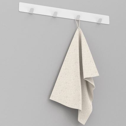 Suporte de parede para toalha 40 cm branco