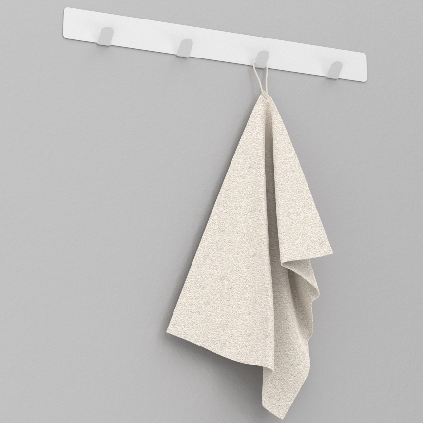 Suporte de parede para toalha 40 cm branco