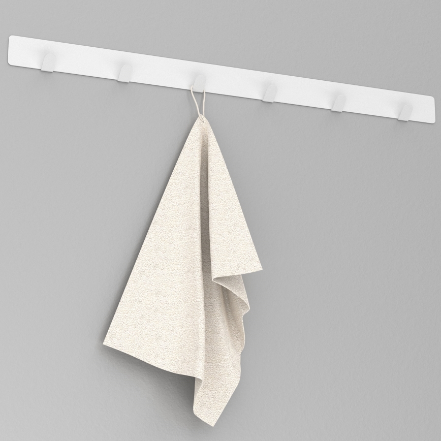 Suporte de parede para toalha 60 cm branco