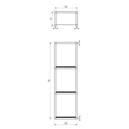 Suporte de parede para toalha 78x23 cm branco