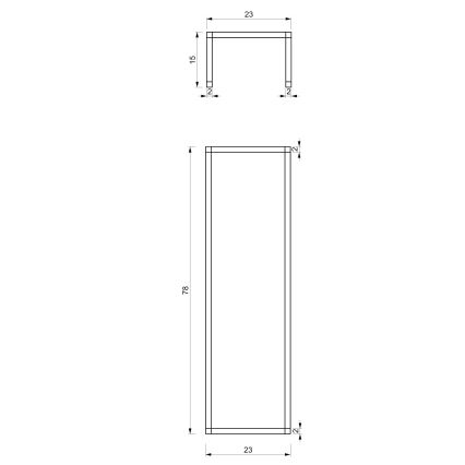 Suporte de parede para toalha 78x23 cm branco